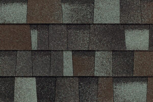 Detail of roof shingles Owens Corning Storm Cloud