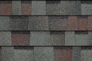 Detail of roof shingles Owens Corning Colonial Slate