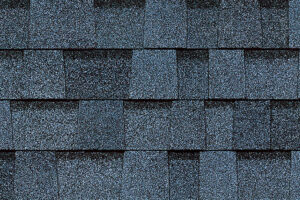 Detail of roof shingles Owens Corning Harbor Blue