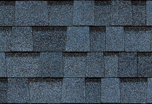 Detail of roof shingles Owens Corning Harbor Blue