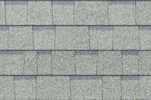 Detail of roof shingles Owens Corning Shasta White